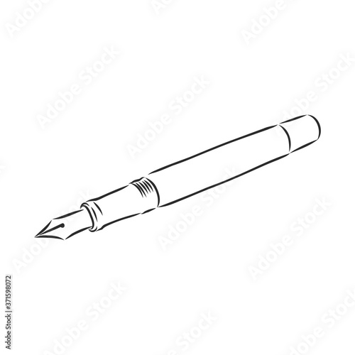 Doodle sketch of Pencil concept on white background Icon in hand drawing design style.