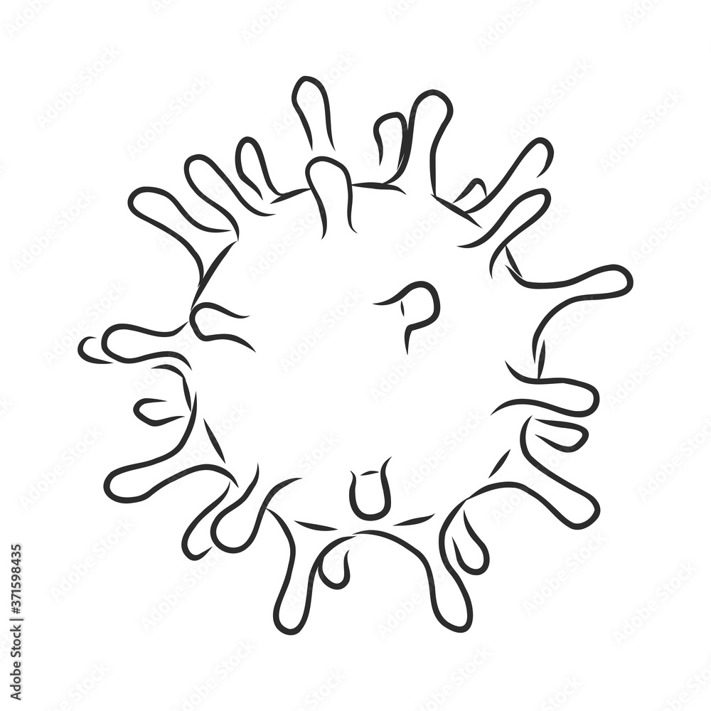 coronavirus virus, vector sketch illustration . epidemic sign coronavirus virus, vector sketch illustration . epidemic sign