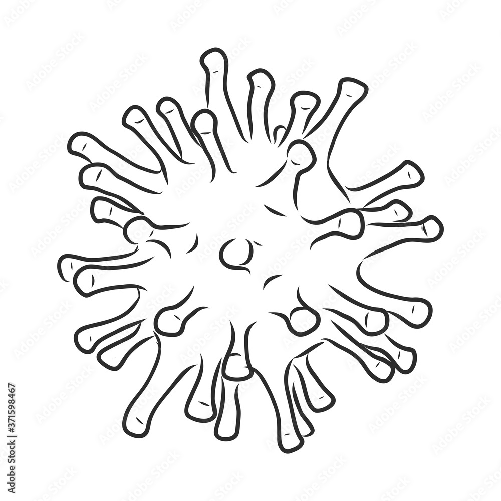 coronavirus virus, vector sketch illustration . epidemic sign coronavirus virus, vector sketch illustration . epidemic sign