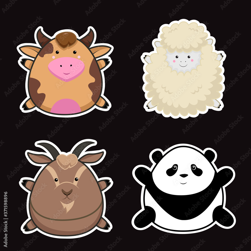 set of funny animals set of funny animals