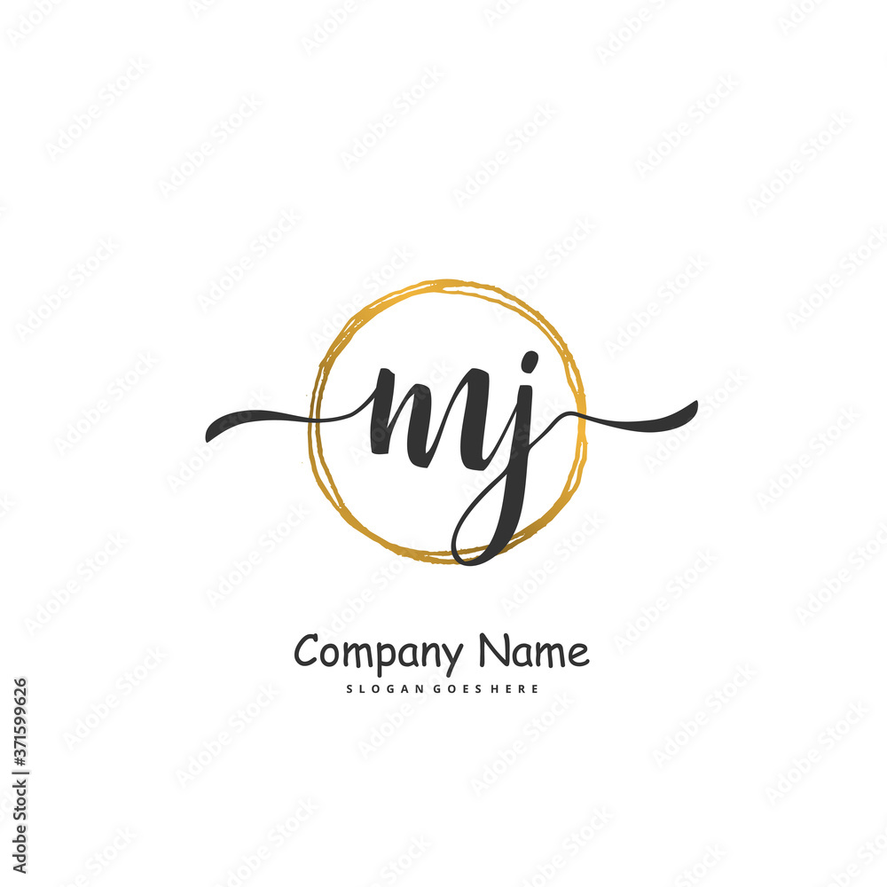 M J MJ Initial handwriting and signature logo design with circle. Beautiful design handwritten logo for fashion, team, wedding, luxury logo. M J MJ Initial handwriting and signature logo design with circle. Beautiful design handwritten logo for fashion, team, wedding, luxury logo.