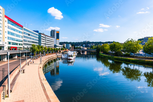 Saarbrücken with bridge and river
