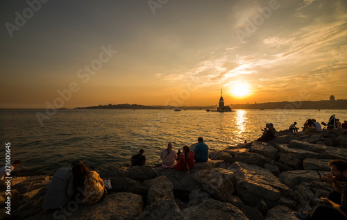 Photography Maiden's Tower in Istanbul, Turkey.