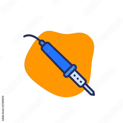 soldering iron icon with outline