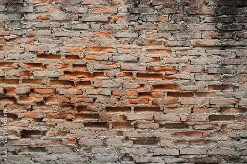 Old red brick wall vintage background pattern