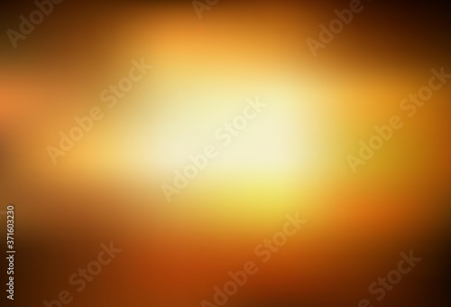 Dark Yellow vector background with curved lines.