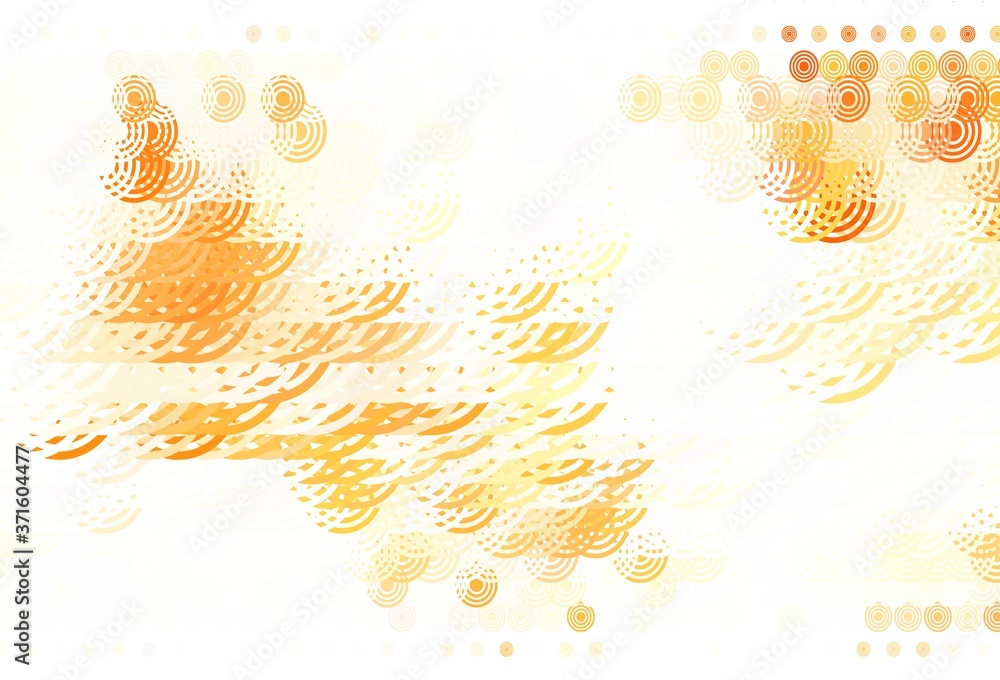 Light Orange vector layout with circle shapes. Light Orange vector layout with circle shapes.
