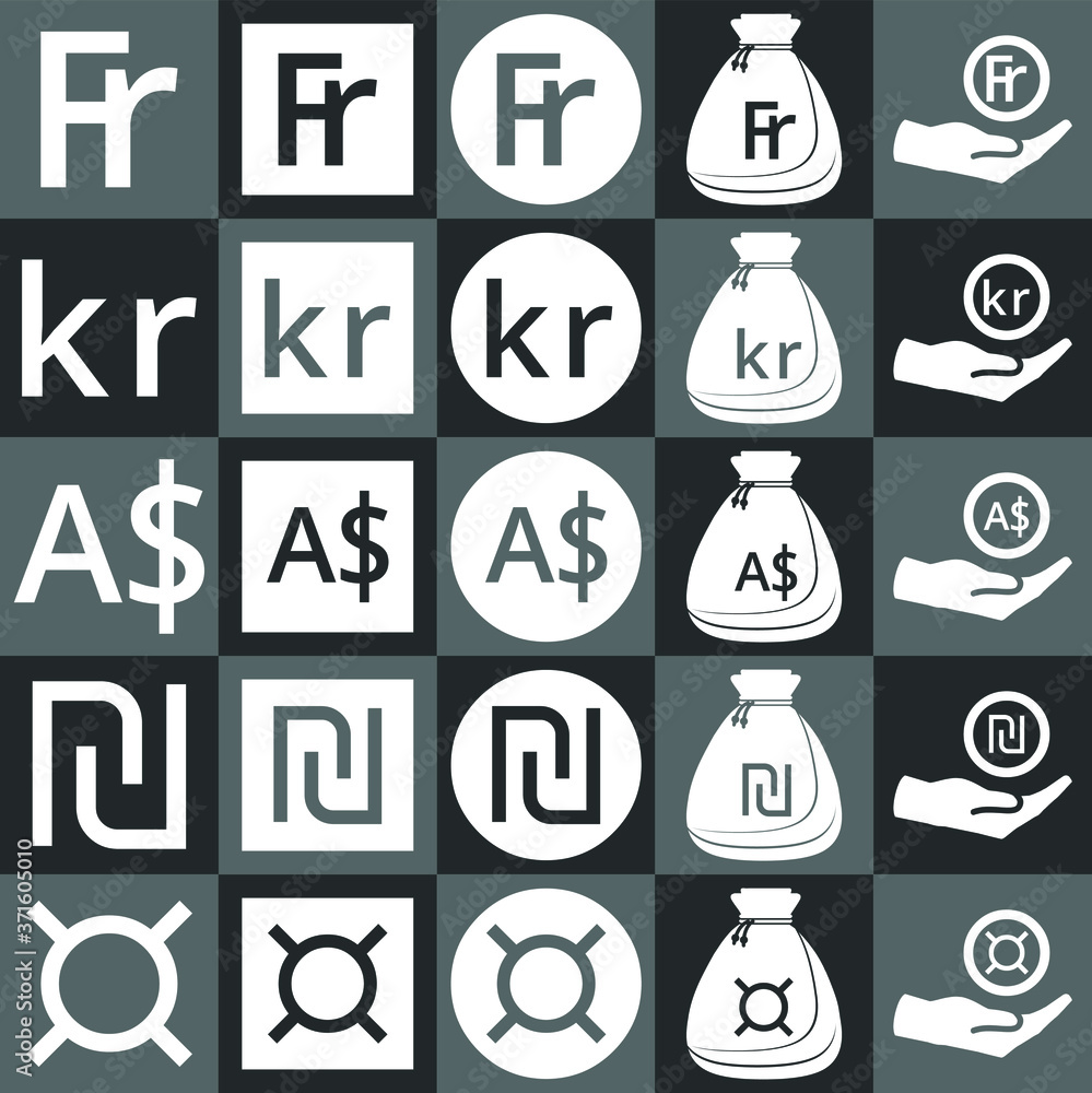 Currency icon set Currency icon set