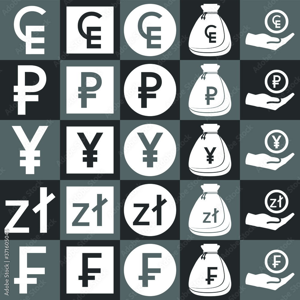 Currency icon set Currency icon set
