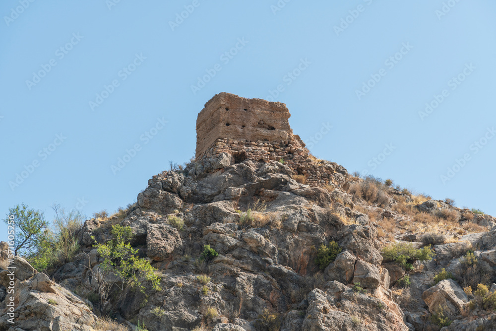 old earthen wall of a castle