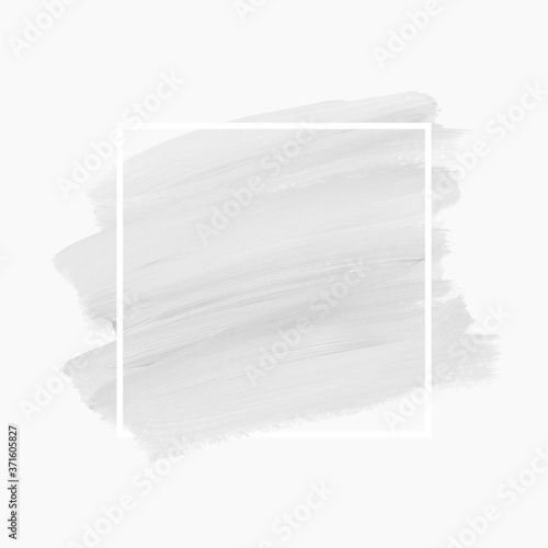 Logo brush painted watercolor abstract background design illustration vector over square frame. Perfect acrylic design for headline, logo and sale banner. 