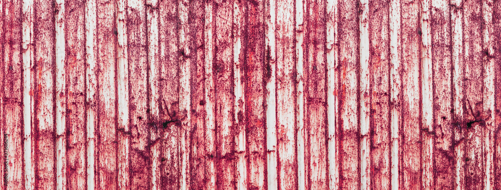 Fototapeta premium grunge red pink rusty metal texture industrial banner background