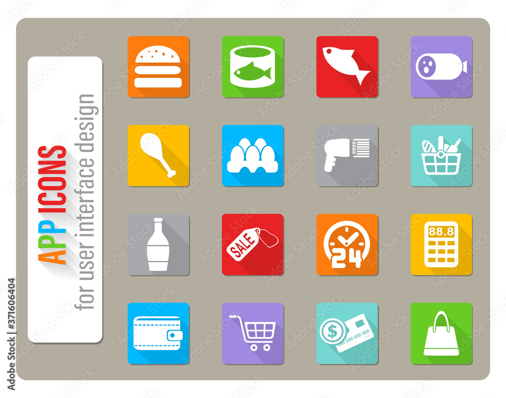 grocery store icon set grocery store icon set