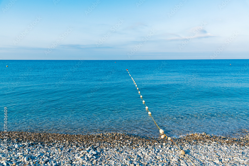 Morning at sea. Black Sea, Nebug in the Krasnodar Territory, Russia.