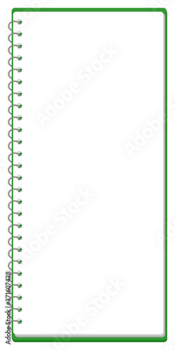 スケッチブック リングノート フレーム イラスト ※A4の三つ折りサイズ1ページ分 ベクター