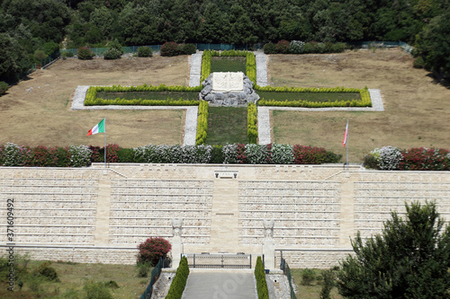 Cassino, Italy - August 14, 2020: The Polish military cemetery of Montecassino where more than a thousand soldiers of the second Polish army corps are buried together with General Władysław Anders photo