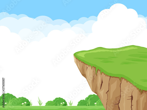 崖のイラスト_風景