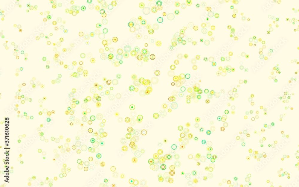 Light Green, Yellow vector template with circles. Light Green, Yellow vector template with circles.