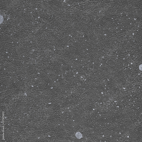 Metallic Silver Sprinkled Pattern on Gray Leather Texture Background