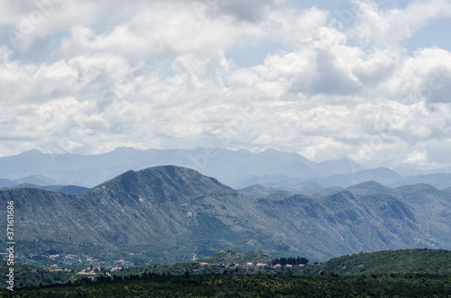 Dramatic photo of mountains and clouds