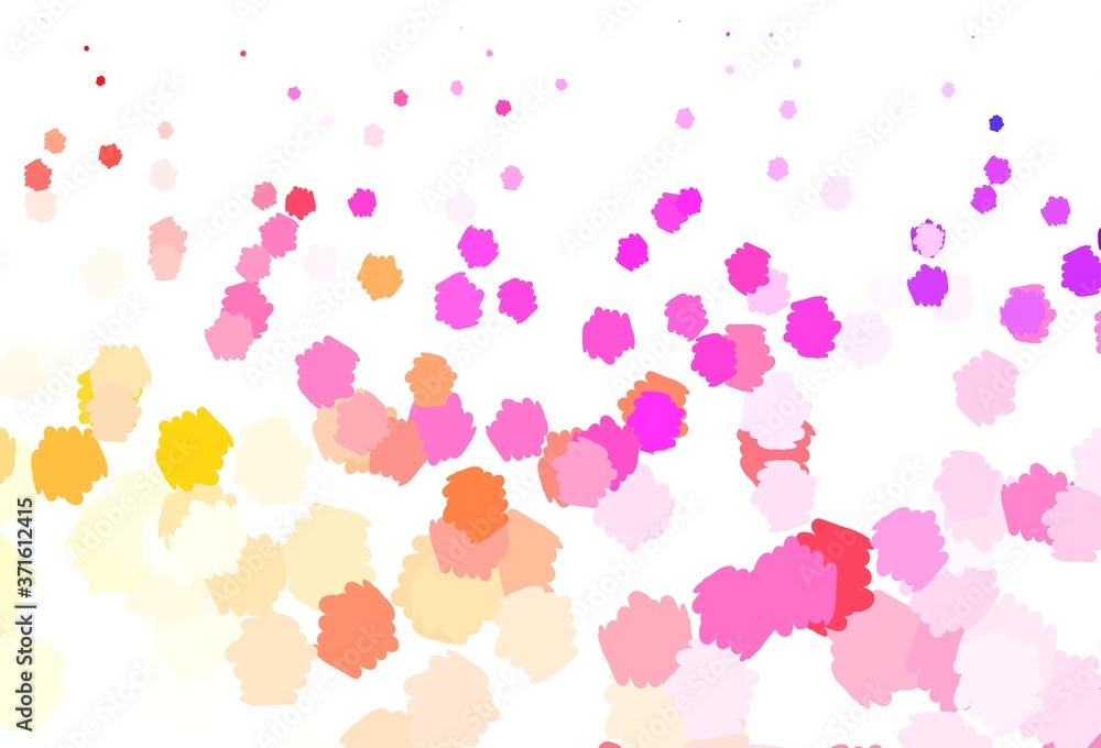 Light Pink, Yellow vector template with chaotic shapes. Light Pink, Yellow vector template with chaotic shapes.