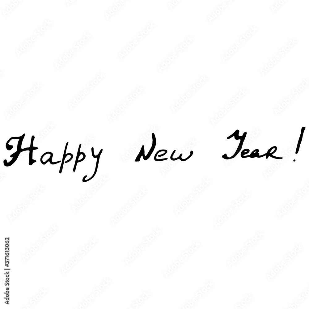 Happy new year calligraphy. Happy new year hand lettering. Happy new year calligraphy. Happy new year hand lettering.