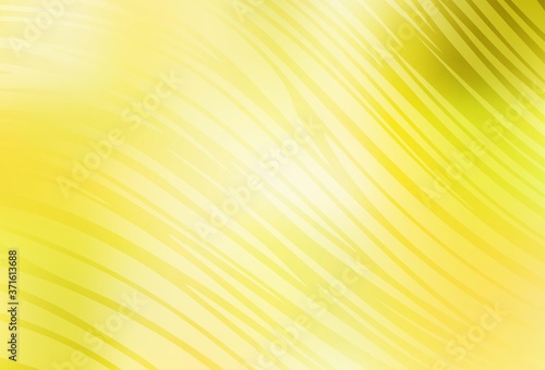 Light Yellow vector background with bent lines. © smaria2015
