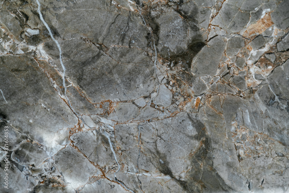 Fototapeta premium Gold and white pattern veins of natural gray marble, luxurious texture marble tiles for ceramic wall and floor, grey travertine, rustic matt granite tile, texture for interior and exterior design