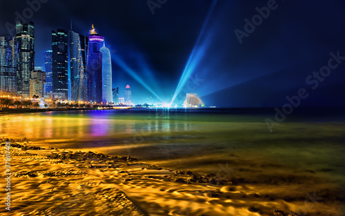 dubai marina at night