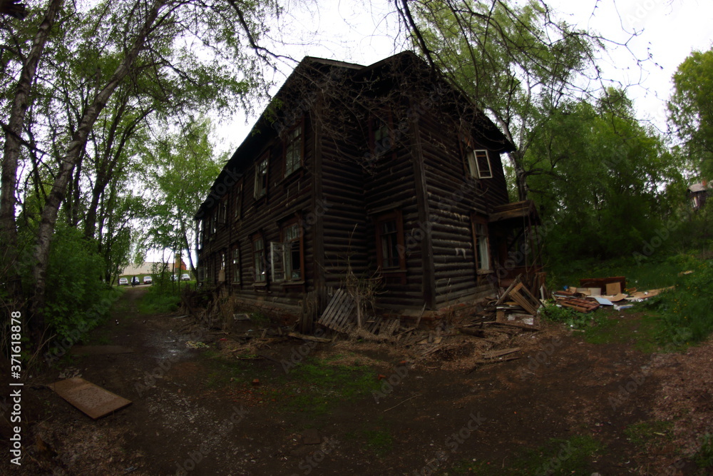 old two-story wooden house old two-story wooden house