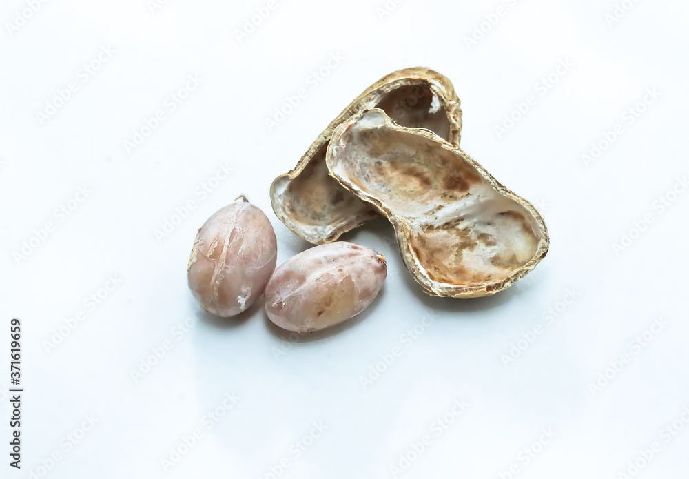 peanuts isolated on white background peanuts isolated on white background
