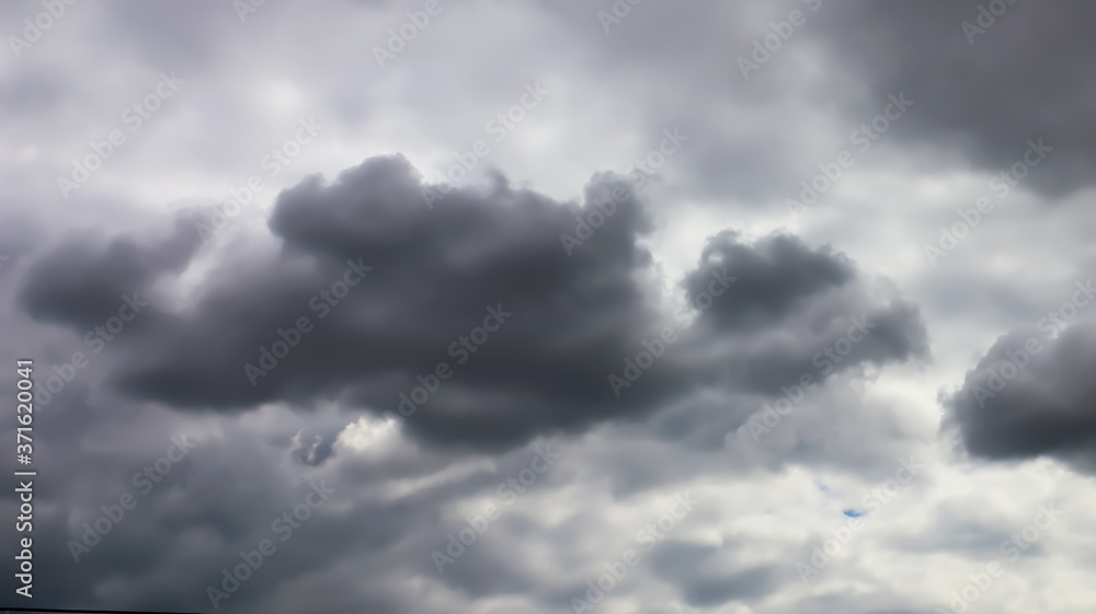 Weather sky dark storm clouds in the evening close-up Weather sky dark storm clouds in the evening close-up