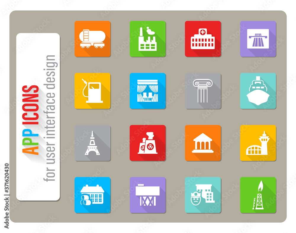 infrastructure icon set