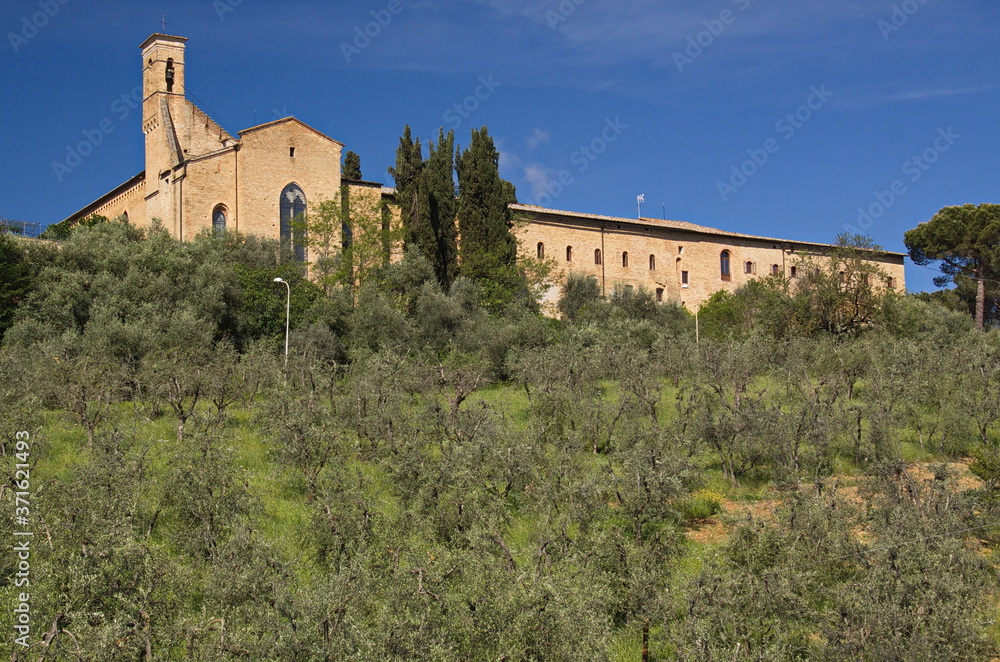 Church of Saint Augustine in San Gimignano, Province of Siena, Tuscany, Italy, Europe
