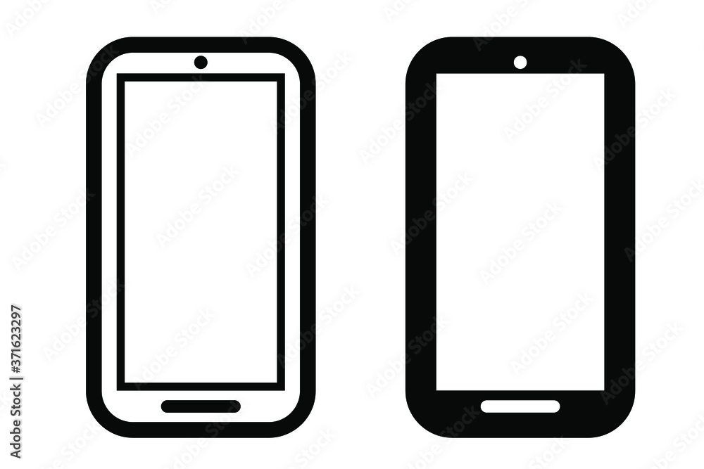 Simple 2 Vector Outline and Silhouette Icon, Smartphone
Simple 2 Vector Outline and Silhouette Icon, Smartphone