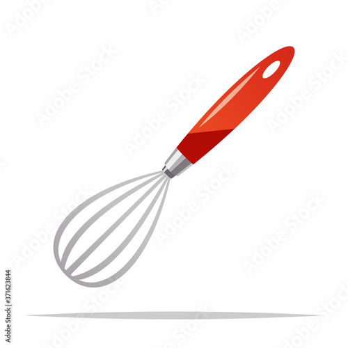 Whisk cooking utensil vector isolated illustration
