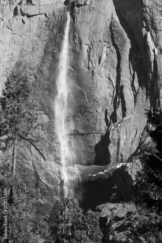 Yosemite Falls in Black and White