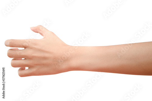 hand holding something like a bottle or can