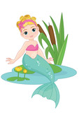 Fairy Tale Cute little Mermaid