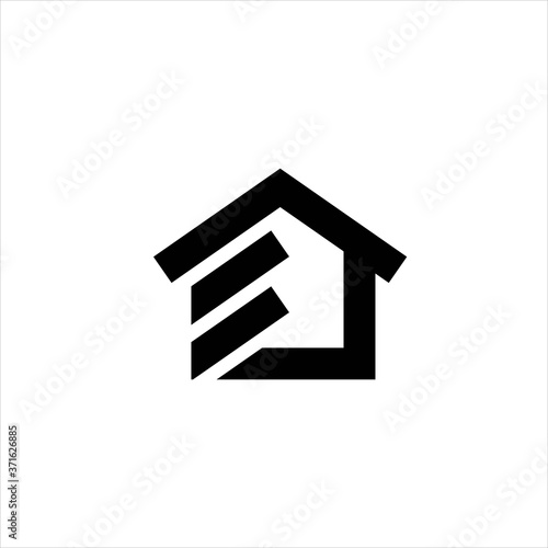 logo home energy , solar energy natural power logo design literal and house design