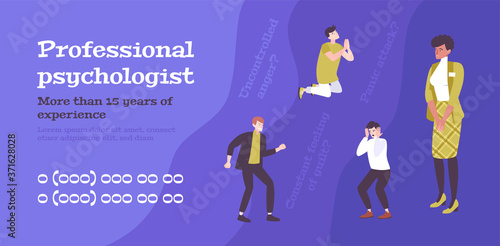 Mental Health Flat Banner