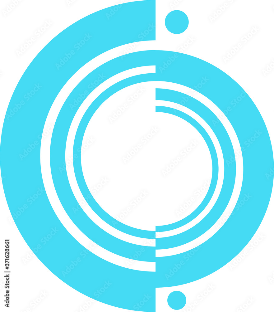 Vector Design of an Abstract Logo with a Circle Theme Vector Design of an Abstract Logo with a Circle Theme
