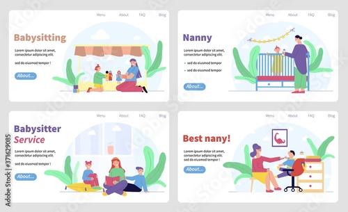 Babysitter Horizontal Banners Set