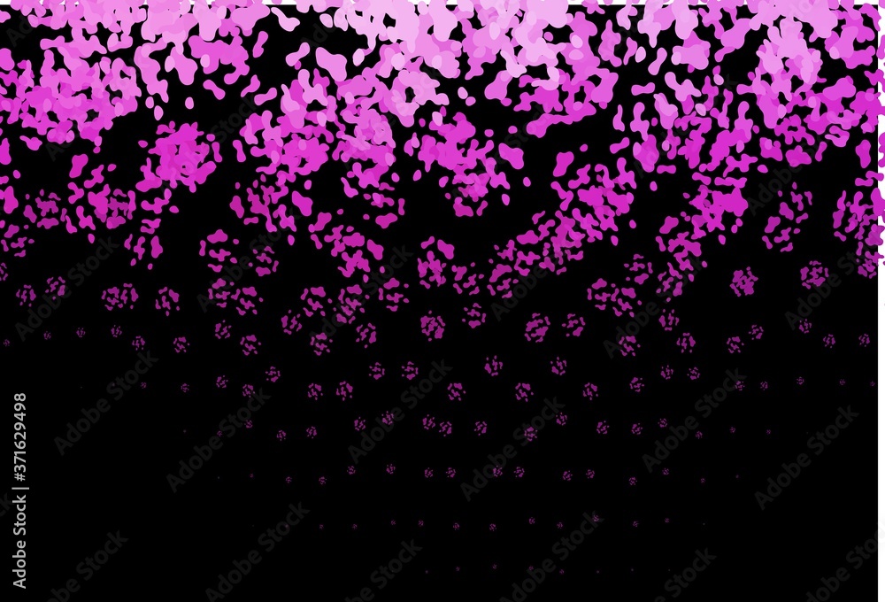 Dark Pink vector pattern with chaotic shapes.