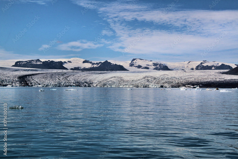 A view of the Jokulsarlon Glacier lagoon in Iceland A view of the Jokulsarlon Glacier lagoon in Iceland
