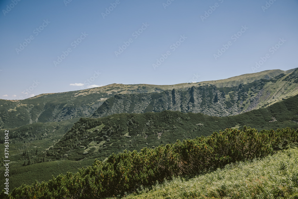 Naklejka premium A sign on the side of a mountain