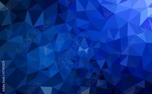 Dark BLUE vector polygon abstract background. A sample with polygonal shapes. A new texture for your web site.