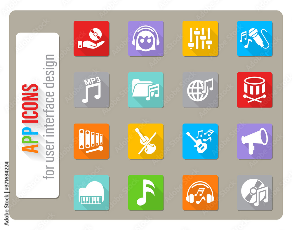 music icon set music icon set