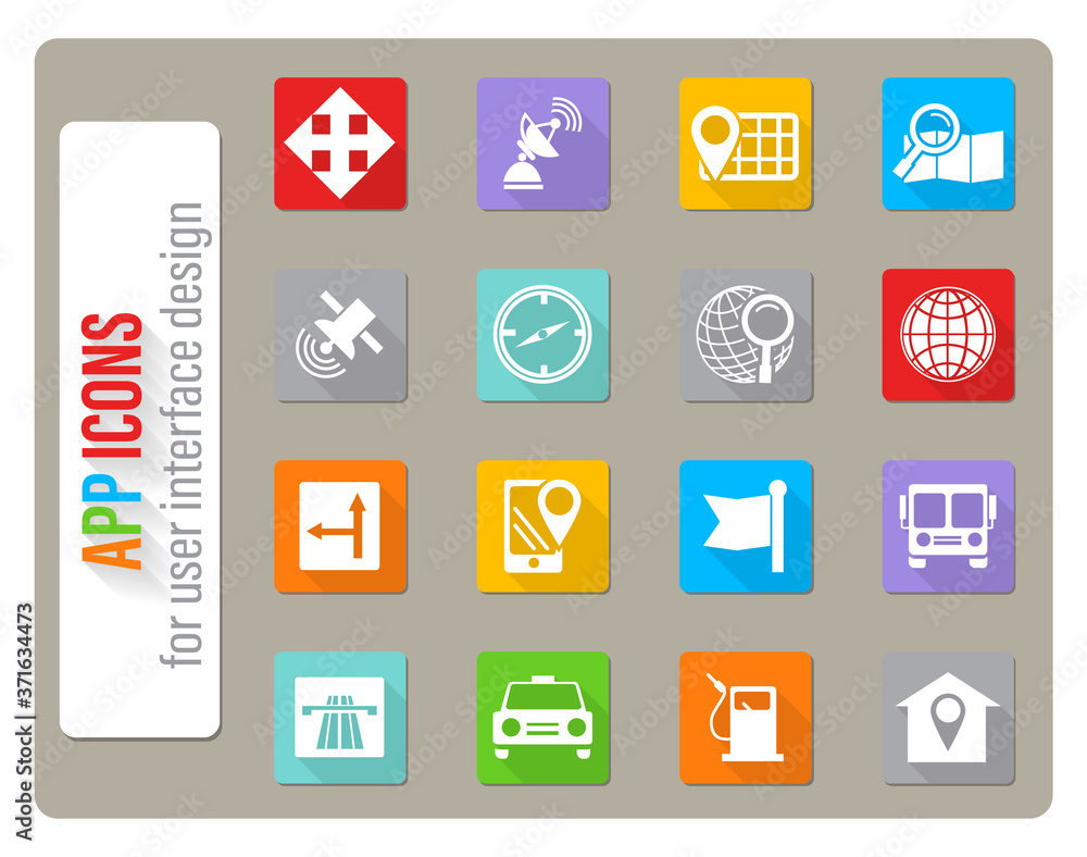 navigation icon set navigation icon set