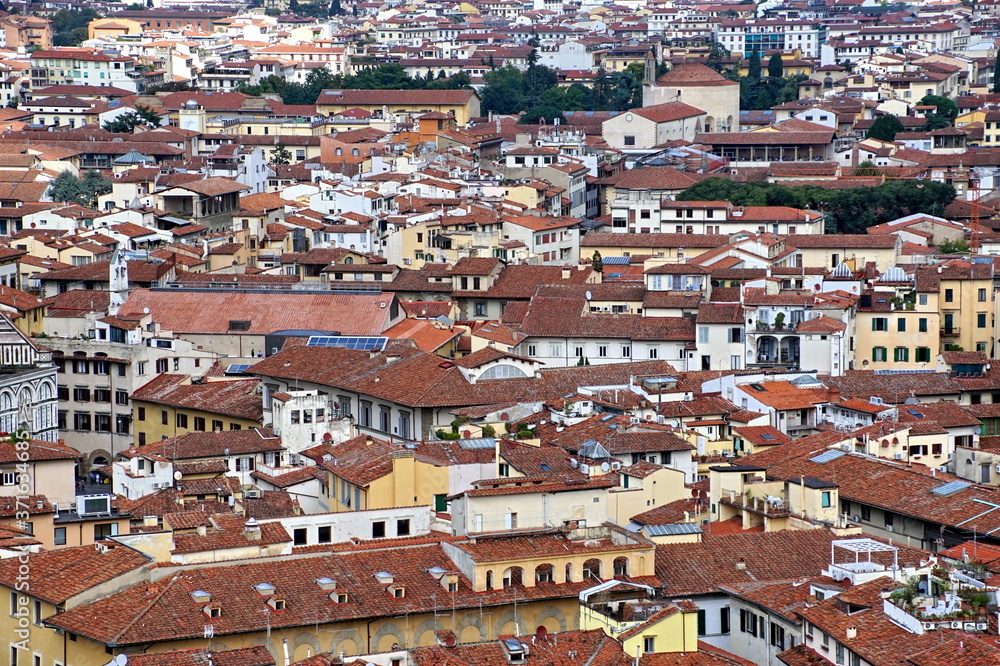 View of Florence and the Arno River from the Tower Palazzo Vecchio